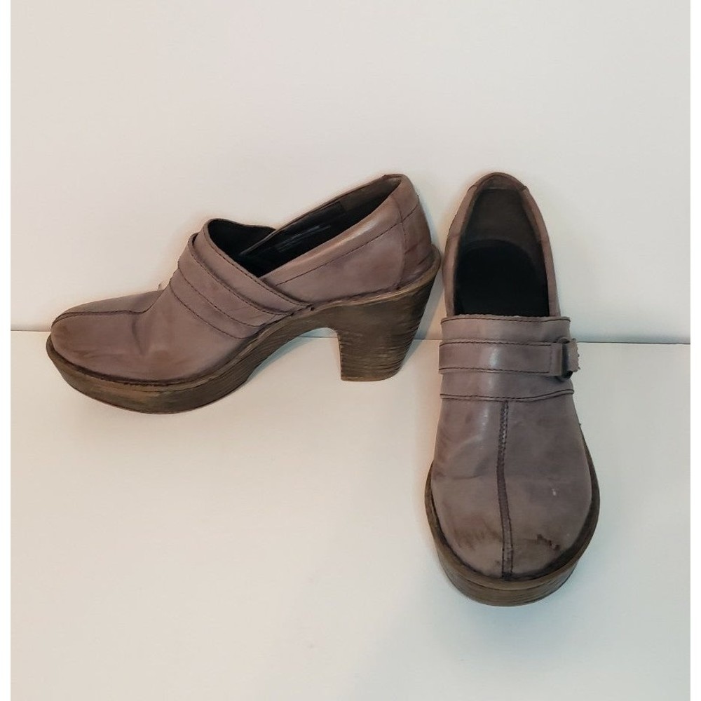 Born Haddon Clog Heel Brown Tan Shoes